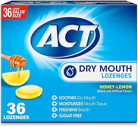ACT Dry Mouth Moisturizing Gum With Xylitol, Soothes, Moisturizes & Freshens, Honey-Lemon, Value Size, 36 ct. - Image 1