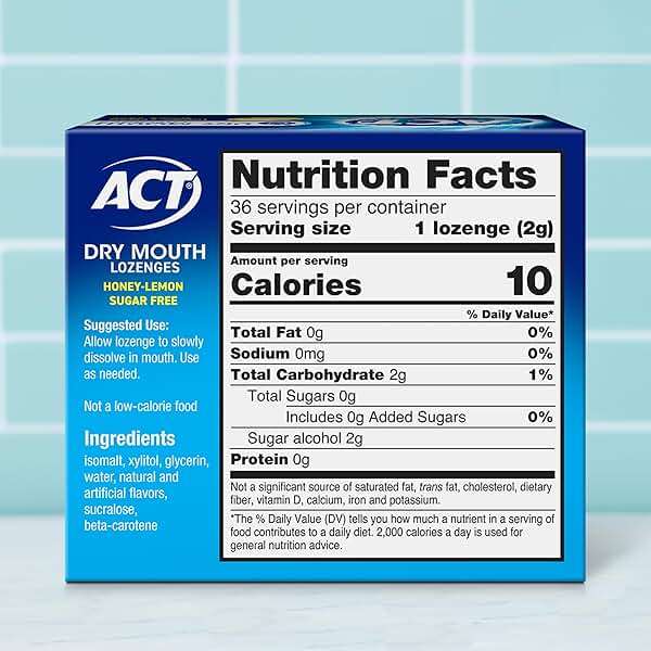 ACT Dry Mouth Moisturizing Gum With Xylitol, Soothes, Moisturizes & Freshens, Honey-Lemon, Value Size, 36 ct. - Image 2