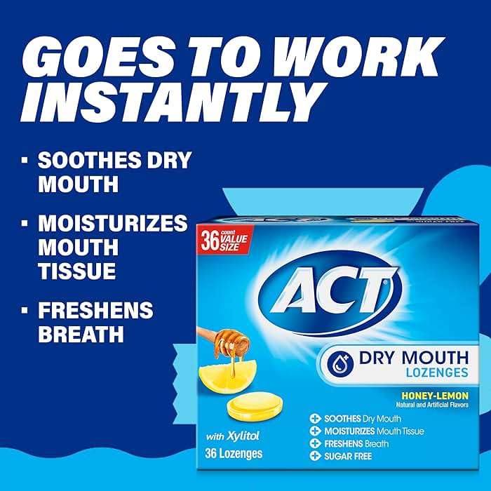 ACT Dry Mouth Moisturizing Gum With Xylitol, Soothes, Moisturizes & Freshens, Honey-Lemon, Value Size, 36 ct. - Image 4