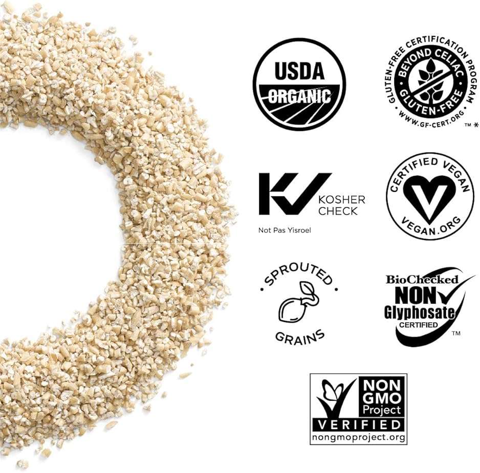 One Degree Organic Foods Sprouted Steel Cut Oats, USDA Organic, Non-GMO Gluten Free Oatmeal, 24 oz., 4 Pack - Image 5