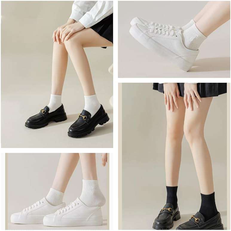 NevEND 6 Pairs Women's Mini Crew/Ankle Cotton Athletic Socks with Thick Cushioned 9-11 - Image 6