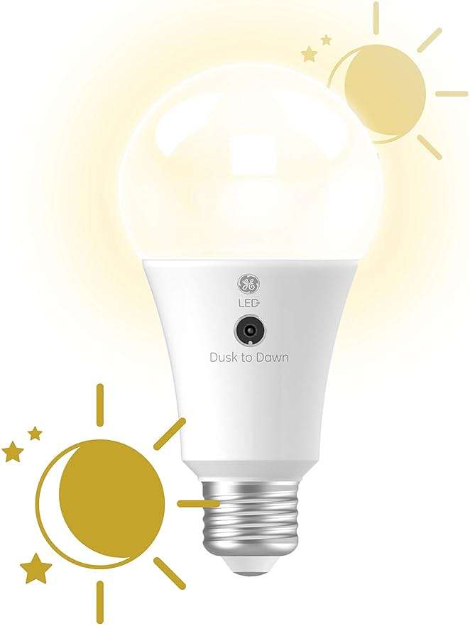 GE LED+ A19 Dusk to Dawn LED Light Bulbs, Automatic On/Off Outdoor Security Light, Soft White (2 Pack) - Image 11