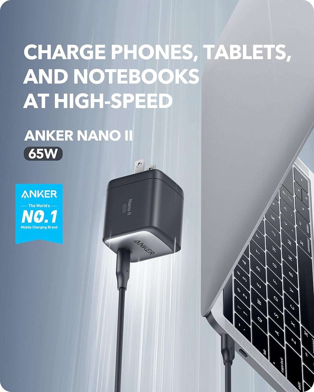 Anker Nano USB C Charger,65W GaN II PPS Fast Compact Foldable Charger for MacBook Pro, Galaxy, Dell, iPhone 17/16, iPad Pro, and More - Image 2