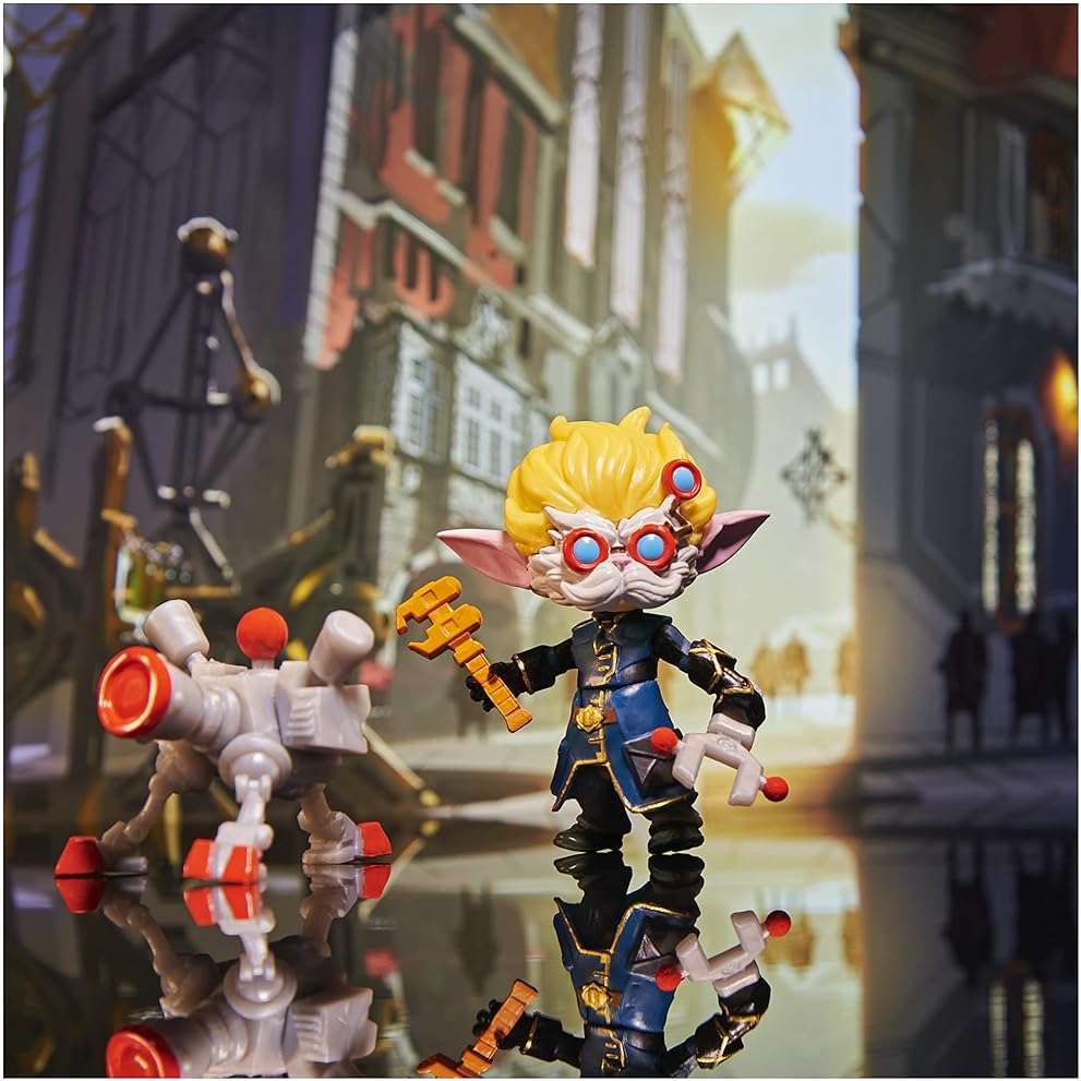 League of Legends, Dual Cities Pack w/Exclusive Jinx, Heimerdinger, Vi, Caitlyn, and Ekko, 4-Inch Collectible Figures, Accessories, Ages 12 and Up - Image 2