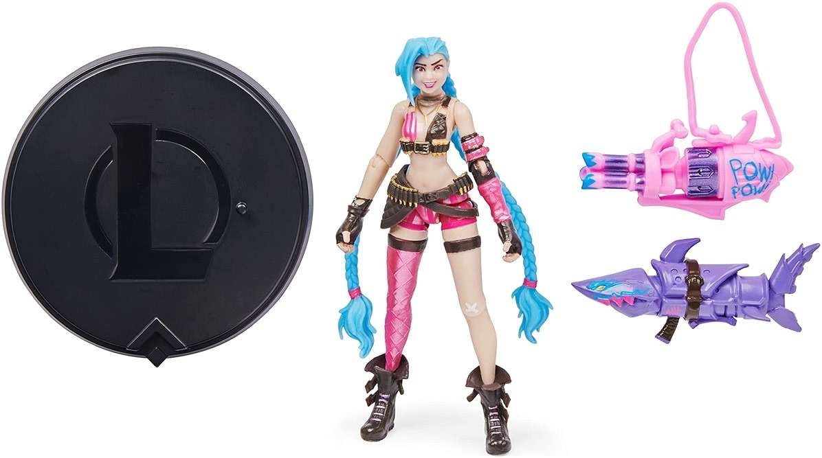 League of Legends, Dual Cities Pack w/Exclusive Jinx, Heimerdinger, Vi, Caitlyn, and Ekko, 4-Inch Collectible Figures, Accessories, Ages 12 and Up - Image 4