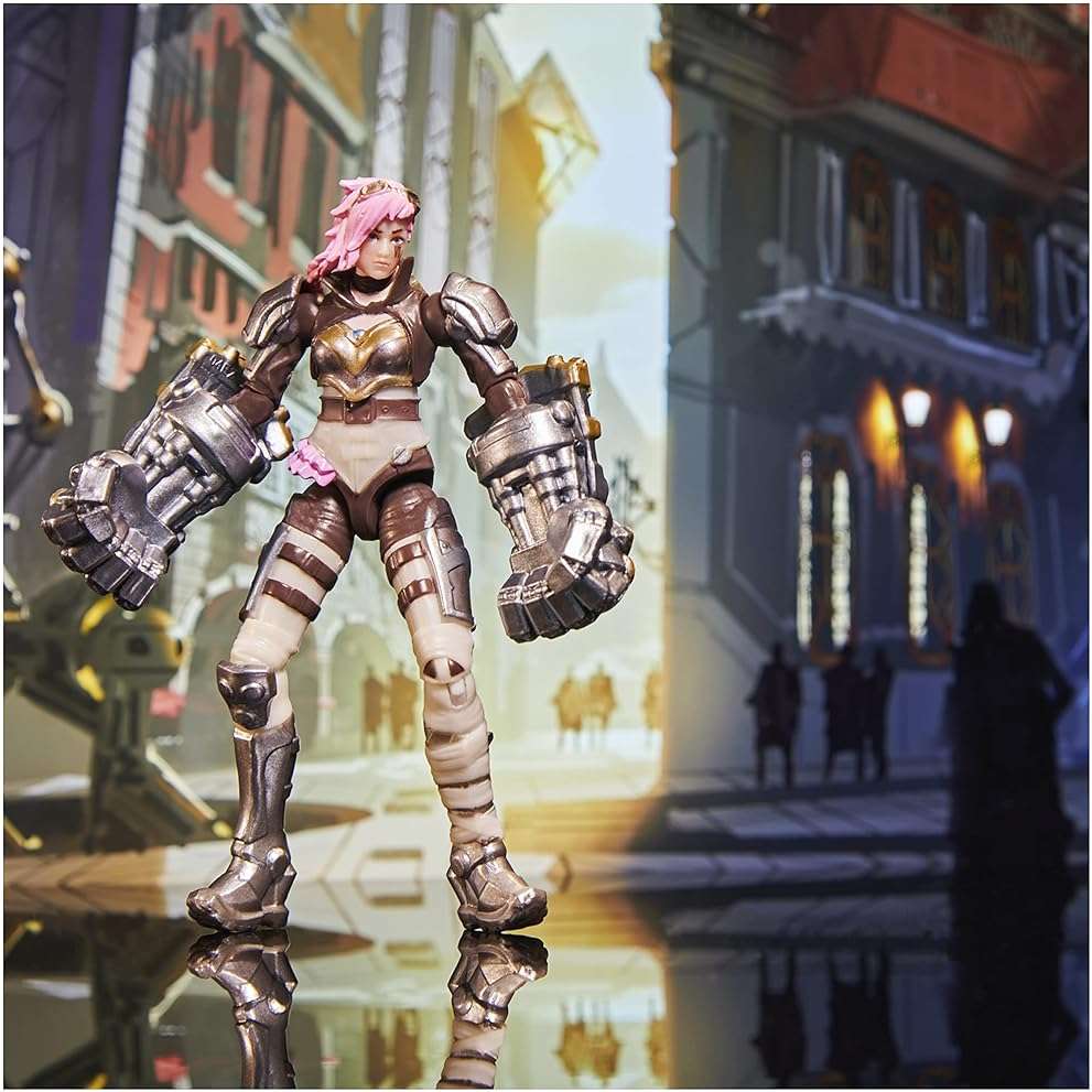 League of Legends, Dual Cities Pack w/Exclusive Jinx, Heimerdinger, Vi, Caitlyn, and Ekko, 4-Inch Collectible Figures, Accessories, Ages 12 and Up - Image 6