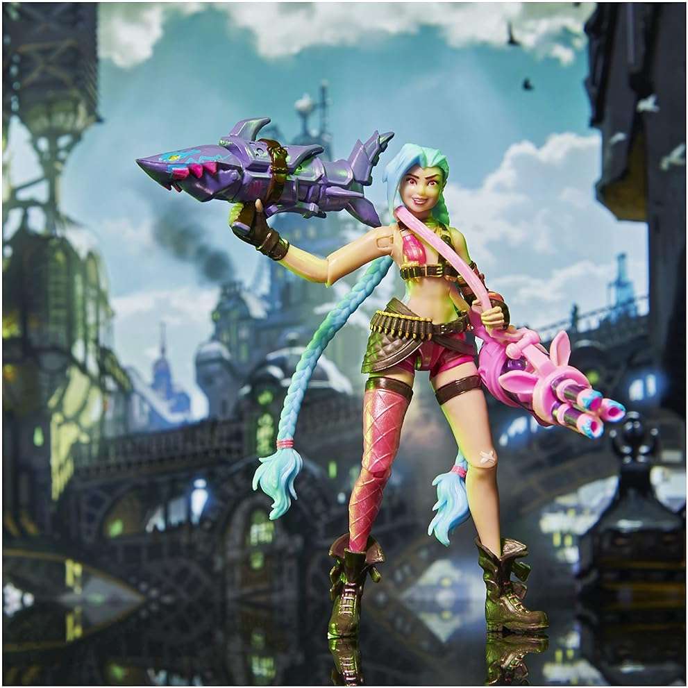 League of Legends, Dual Cities Pack w/Exclusive Jinx, Heimerdinger, Vi, Caitlyn, and Ekko, 4-Inch Collectible Figures, Accessories, Ages 12 and Up - Image 8