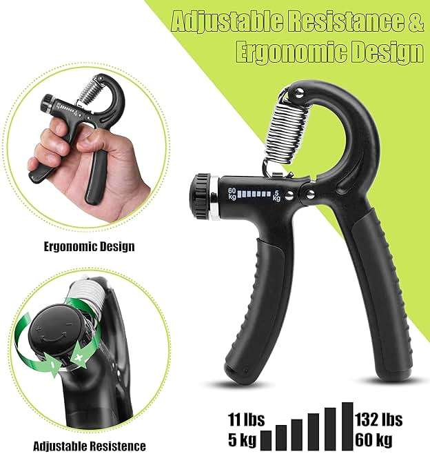 Exology Fitness 5-60 kg Grip Strengthener Exerciser – Adjustable Hand Grips Strengthener with Stainless Steel Spring for Strong Wrists, Fingers, Forearm, Hands - Image 2