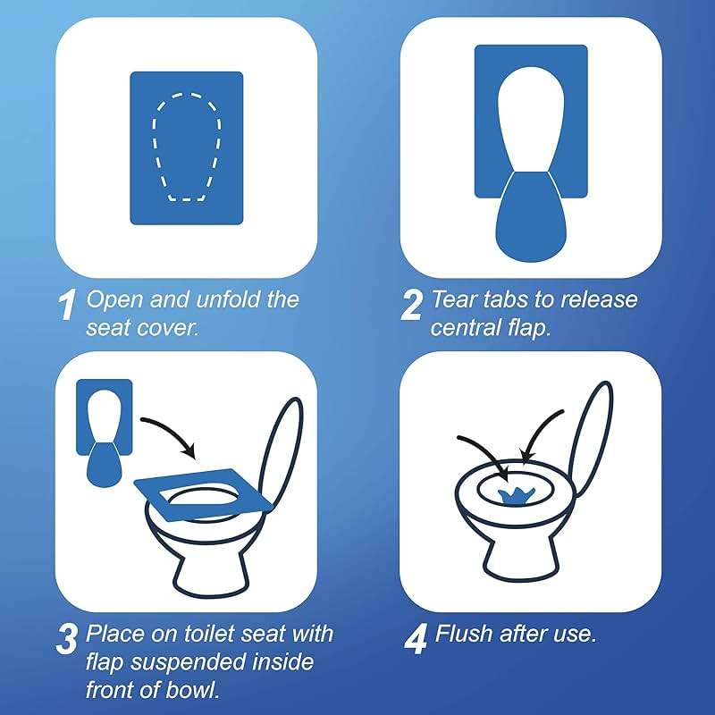 Rockland Guard Disposable Toilet Seat Covers - Flushable Paper Travel Pack - 100 Count (10 Resealable 10-Packs) - Portable Potty Training & Bathroom Hygiene Essentials for Adults & Kids - Image 4