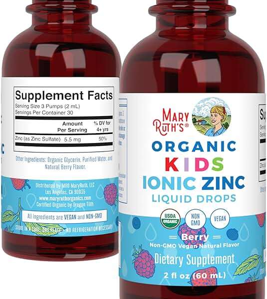 MaryRuth Organics Zinc Supplement for Immune Support, Immune Support Supplement for Kids, Ages 4-13, Zinc Sulfate, Vegan, USDA Organic, Glycerin Based, 2 Fl Oz - Image 10