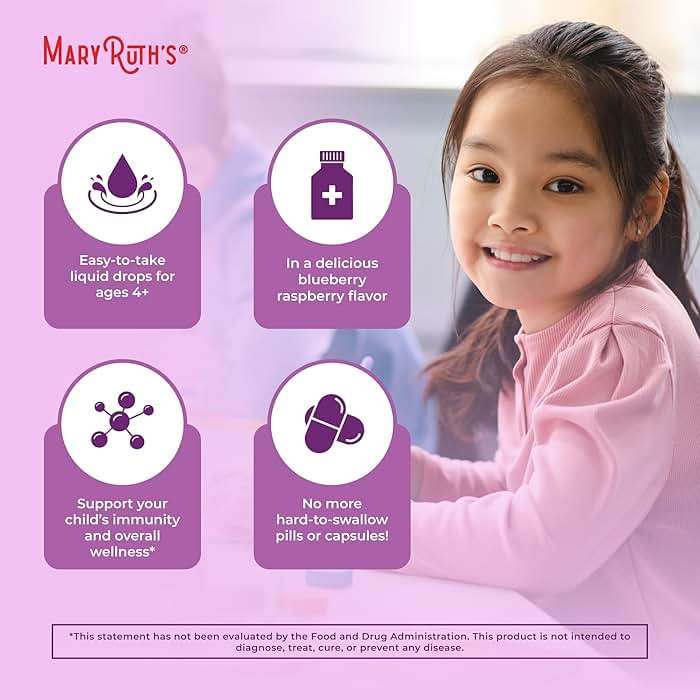 MARYRUTH'S USDA Organic Elderberry Liquid Drops for Kids | Vegan Elderberry Extract Organic Glycerin | Immune Support Supplement | Overall Health | Formulated for Ages 4-13 | 1oz - Image 6