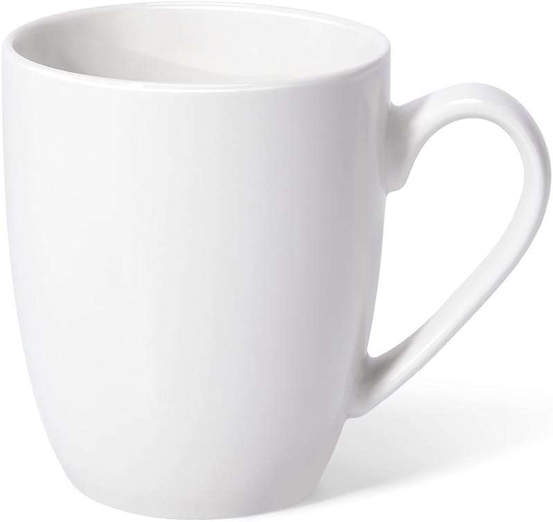Urbanstrive 16 oz Large Coffee Mug with Handle Tea Cup Novelty Coffee Cup Idea Gift for Men Women Office Work, White (White) - Image 1