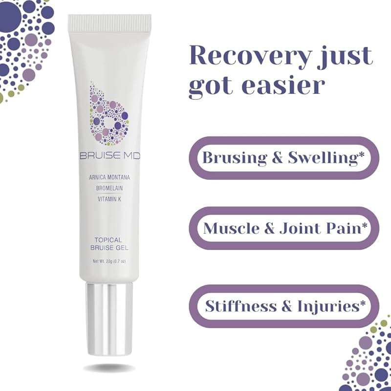 BruiseMD Topical Gel for Bruising and Swelling, 20% Arnica, Bromelain, 2% Vitamin K, 20g (0.7 fl oz) – Advanced Concentrated Bruise Treatment Formula - Image 2