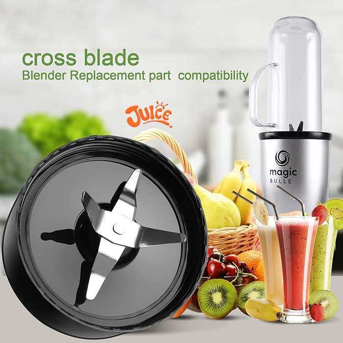 (Pack of 2) Cross Blade Blender Magic Bullet Replacement Parts Compatible with 250-watt Magic Bullet MB1101 Series Blender, Juicer and Mixer - Image 5