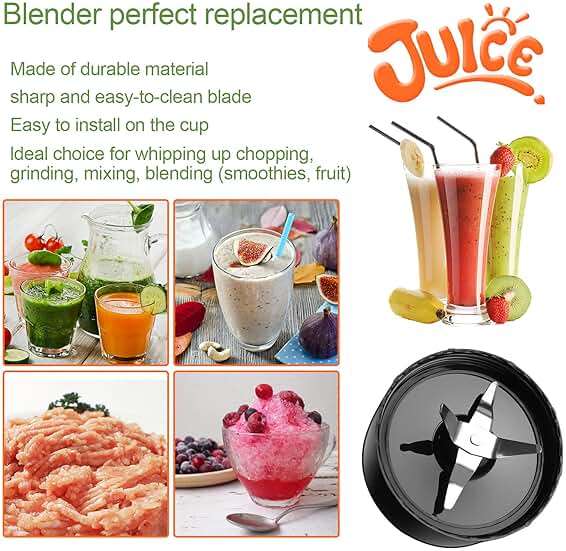 (Pack of 2) Cross Blade Blender Magic Bullet Replacement Parts Compatible with 250-watt Magic Bullet MB1101 Series Blender, Juicer and Mixer - Image 6