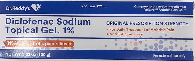 Dr. Reddy's Diclofenac Sodium Tropical Gel, 1%, Arthrithis Pain Reliever (100 Grams) - Image 1