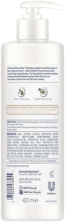Dove Hair Therapy Conditioner for Damaged Hair Breakage Remedy Hair Conditioner with Nutrient-Lock Serum 13.5 fl oz - Image 3