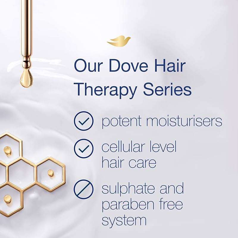 Dove Hair Therapy Conditioner for Damaged Hair Breakage Remedy Hair Conditioner with Nutrient-Lock Serum 13.5 fl oz - Image 7