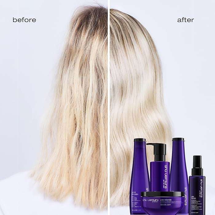 shu uemura art of hair Yubi Blonde Anti-Brass Purple Shampoo - Color-Corrects and Neutralizes Brassiness, Cleanses and Smooths, For Blonde Hair - Image 2