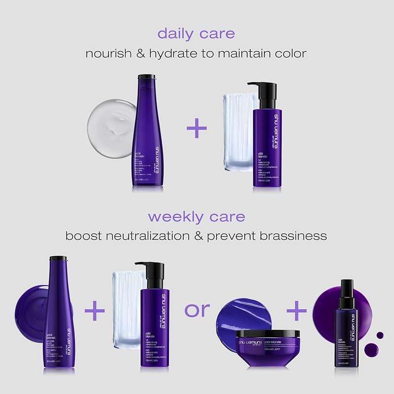 shu uemura art of hair Yubi Blonde Anti-Brass Purple Shampoo - Color-Corrects and Neutralizes Brassiness, Cleanses and Smooths, For Blonde Hair - Image 3