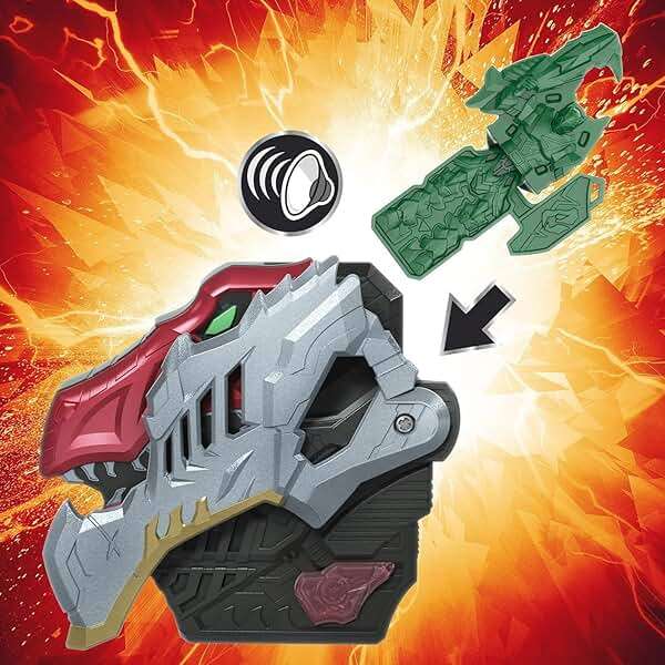 Power Rangers Dino Fury Pink Ankylo Hammer and Green Tiger Claw Zord Toys for Kids Ages 4 and Up Zord Link Mix-and-Match Custom Build System - Image 2