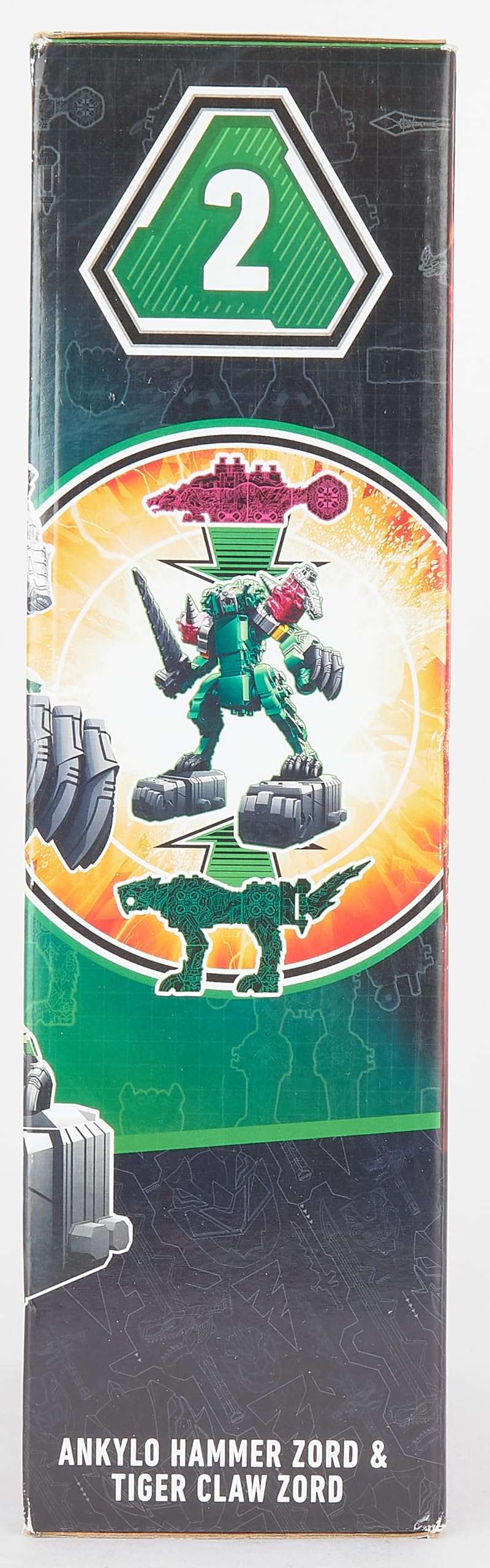 Power Rangers Dino Fury Pink Ankylo Hammer and Green Tiger Claw Zord Toys for Kids Ages 4 and Up Zord Link Mix-and-Match Custom Build System - Image 13