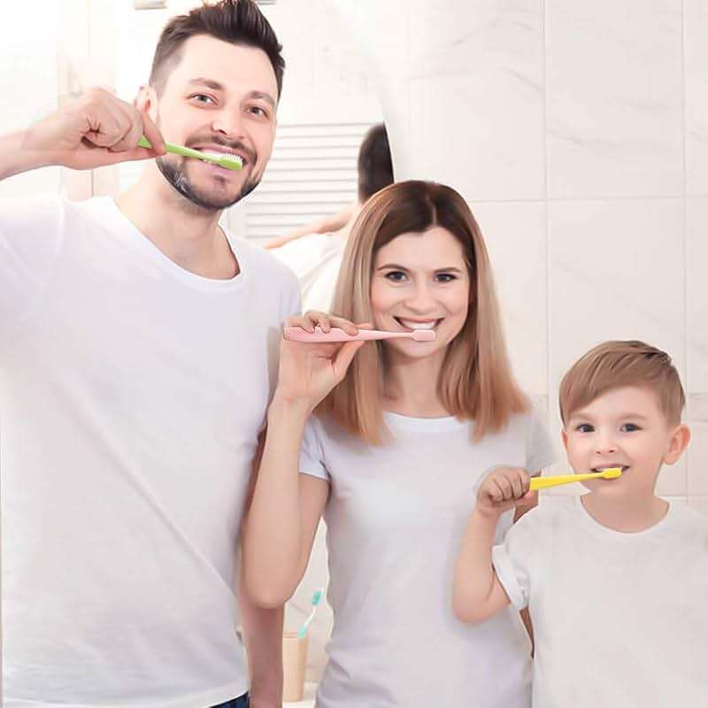 SUREE Extra Soft Toothbrush for Sensitive Teeth, Upgraded 10000 Ultra Soft Bristles for Adults & Elders, Manual Travel Toothbrush with Individual Portable Case (4 Pack) - Image 6