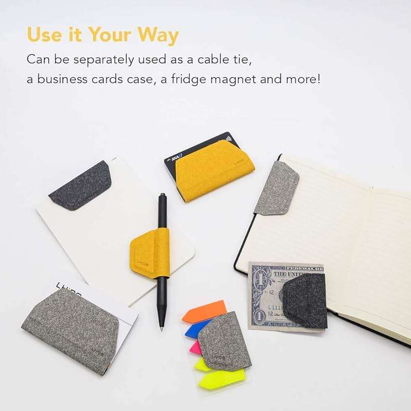 LHiDS Magnetic Business Portfolio Lite Resume Padfolio Organizer with Clipboard, Paper Clip, Writing Pad, Pen/Card Holder, Magnetic Closure for Work, School and More (Grey, A4/Letter) - Image 4