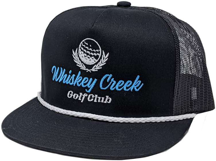 WHISKEY BENT HAT CO. Whiskey Creek Golf Club Adjustable Snapback Golf Hat w/Rope - Image 1
