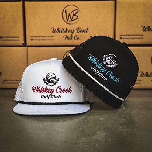 WHISKEY BENT HAT CO. Whiskey Creek Golf Club Adjustable Snapback Golf Hat w/Rope - Image 6