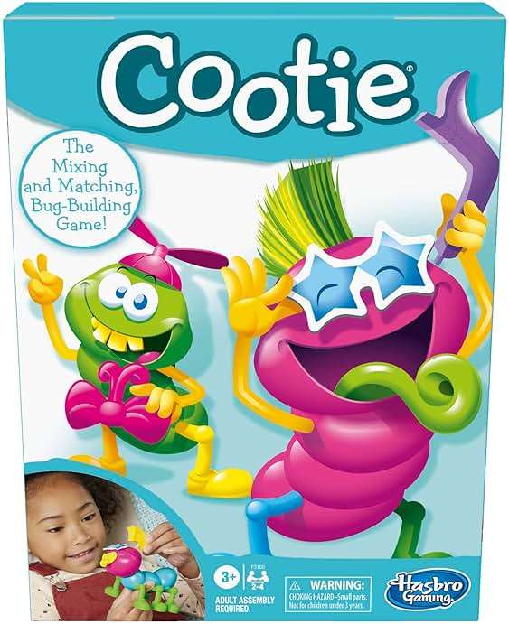 Hasbro Gaming Cootie Mixing and Matching Bug-Building Game | 2-4 Players | Easy Preschool Board Games | Easter Basket Gifts for Boys and Girls| Ages 3+ - Image 1