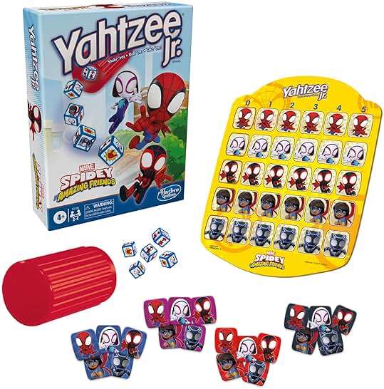Hasbro Gaming Spidey and His Amazing Friends Yahtzee Jr.Marvel Edition Board Game for Kids, Ages 4 and Up (Amazon Exclusive) - Image 3