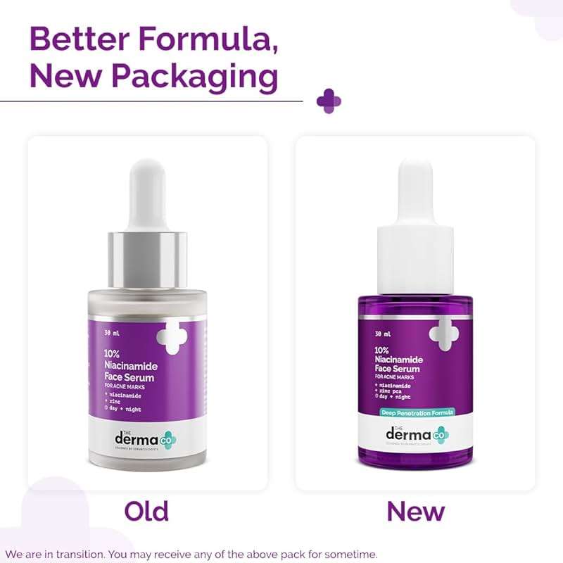 The Derma Co 10% Niacinamide Serum with 2% Zinc, Powered by Deep Penetration Formula Fades Acne Marks, Controls Oil & Reduces Dark Spots 30 ml - Image 3