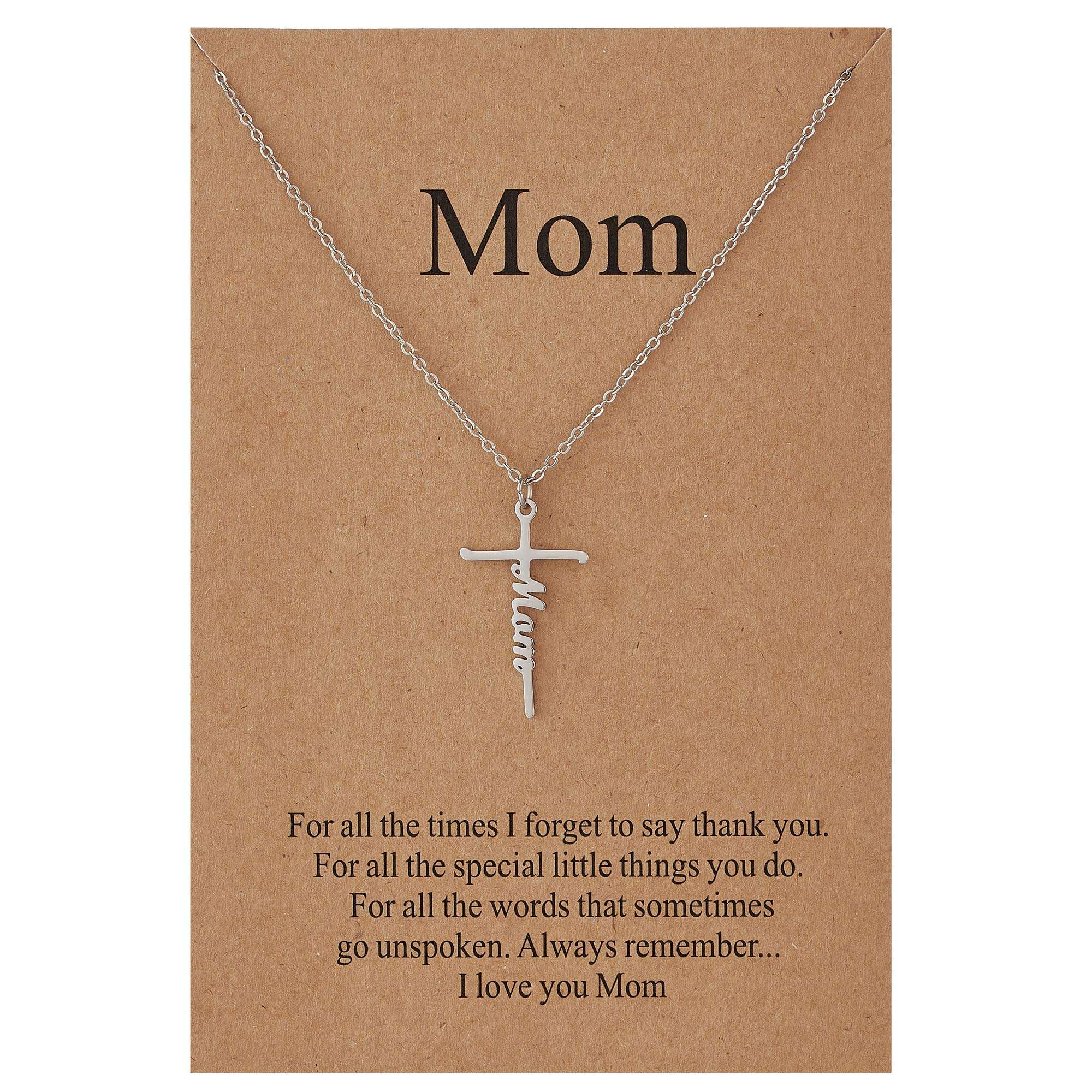 Lcherry Faith Cross Pendant Necklace for Women Religious Christian Jewelry Mother's Day Gifts for Women - Image 1