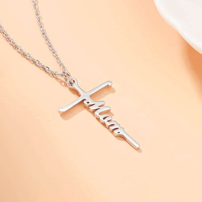 Lcherry Faith Cross Pendant Necklace for Women Religious Christian Jewelry Mother's Day Gifts for Women - Image 4