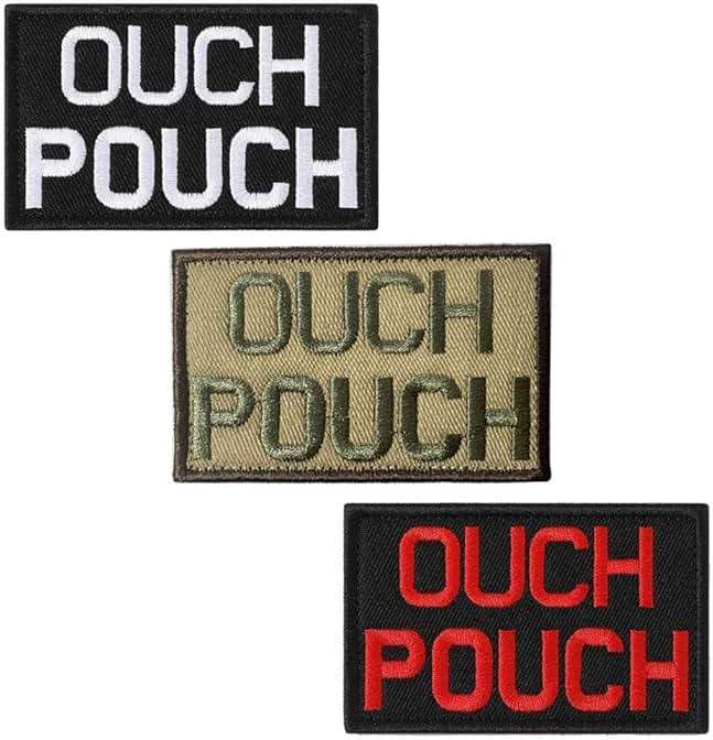 Zcketo 3 Pack Ouch Pouch Tactical Patch Set Military Uniform Emblem Patches Hook & Loop Interesting Positive Badge Patches - Image 1