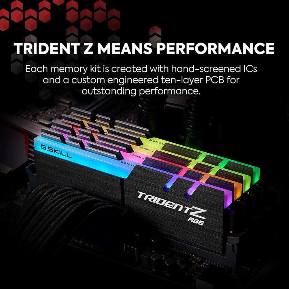 G.SKILL Trident Z RGB Series DDR4 RAM (XMP) 32GB (2x16GB) 4000MT/s CL18-22-22-42 1.40V Desktop Computer Memory U-DIMM (F4-4000C18D-32GTZR) - Image 2