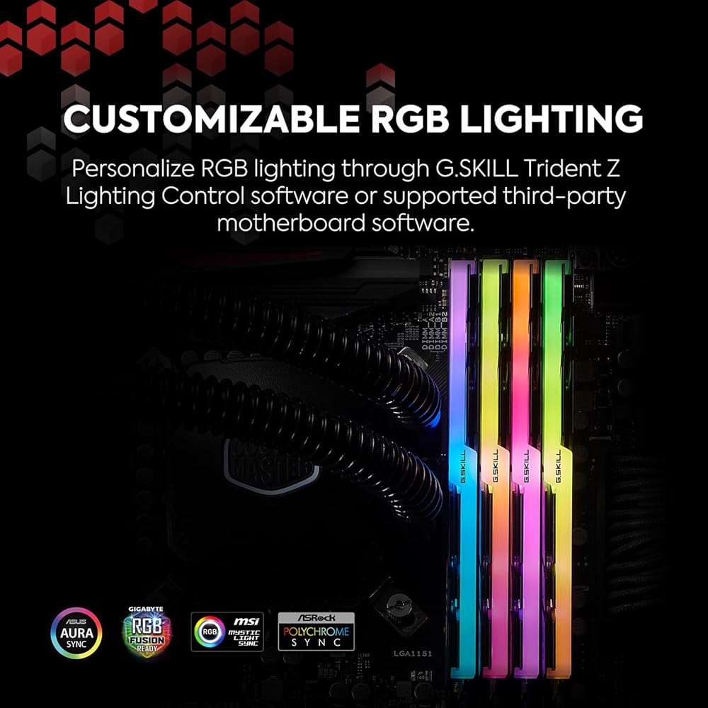 G.SKILL Trident Z RGB Series DDR4 RAM (XMP) 32GB (2x16GB) 4000MT/s CL18-22-22-42 1.40V Desktop Computer Memory U-DIMM (F4-4000C18D-32GTZR) - Image 3