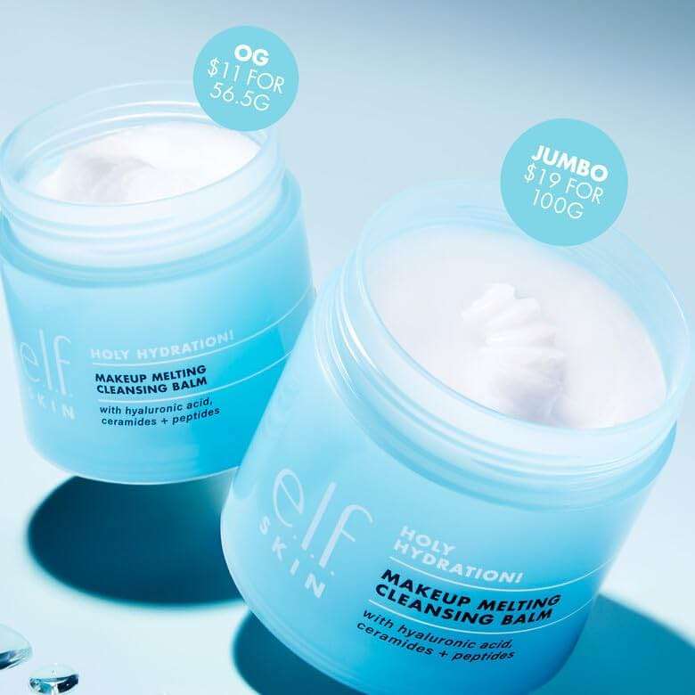 e.l.f., Skin Holy Hydration! Makeup Melting Cleansing Balm, Face Cleanser and Makeup Remover, Infused with Hyaluronic Acid to Hydrate Skin - Image 5