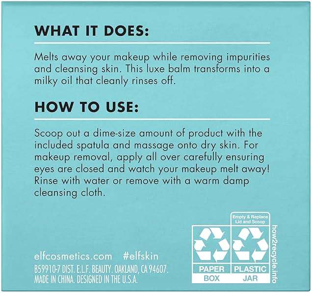 e.l.f., Skin Holy Hydration! Makeup Melting Cleansing Balm, Face Cleanser and Makeup Remover, Infused with Hyaluronic Acid to Hydrate Skin - Image 7