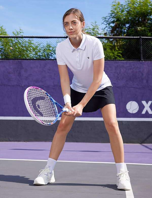 TBMPOY Women's Golf Polo Short Sleeve Shirts Lightweight Moisture Wicking Collared T Shirt Quick Dry 4-Button - Image 6