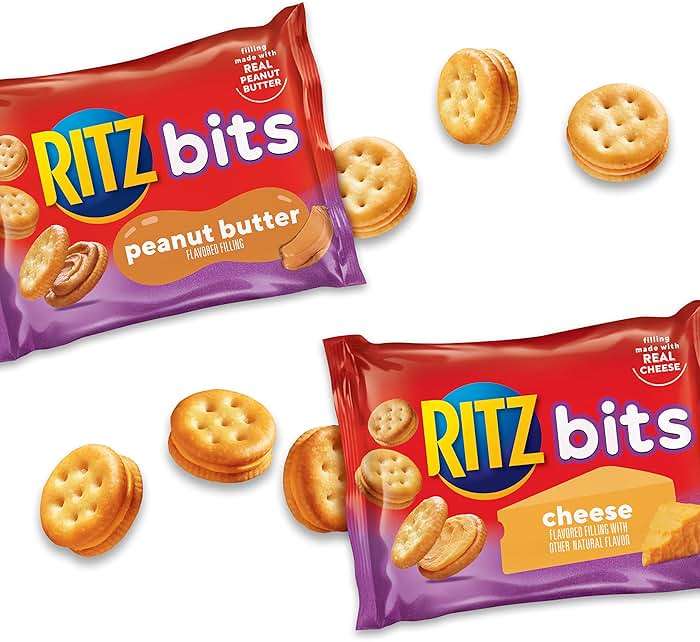 RITZ Bits Peanut Butter and RITZ Bits Cheese Sandwich Crackers Variety Pack, Lunch Snacks for Kids and Adults, 20 Snack Packs - Image 5