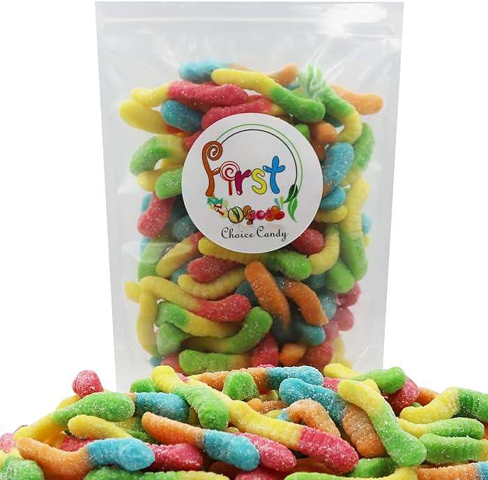 FirstChoiceCandy Sour Gummy Crawlers Candy (Neon Worms, 2 Pound (Pack of 1)) - Image 3