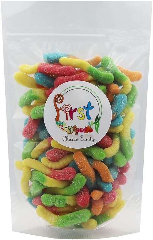 FirstChoiceCandy Sour Gummy Crawlers Candy (Neon Worms, 2 Pound (Pack of 1)) - Image 4