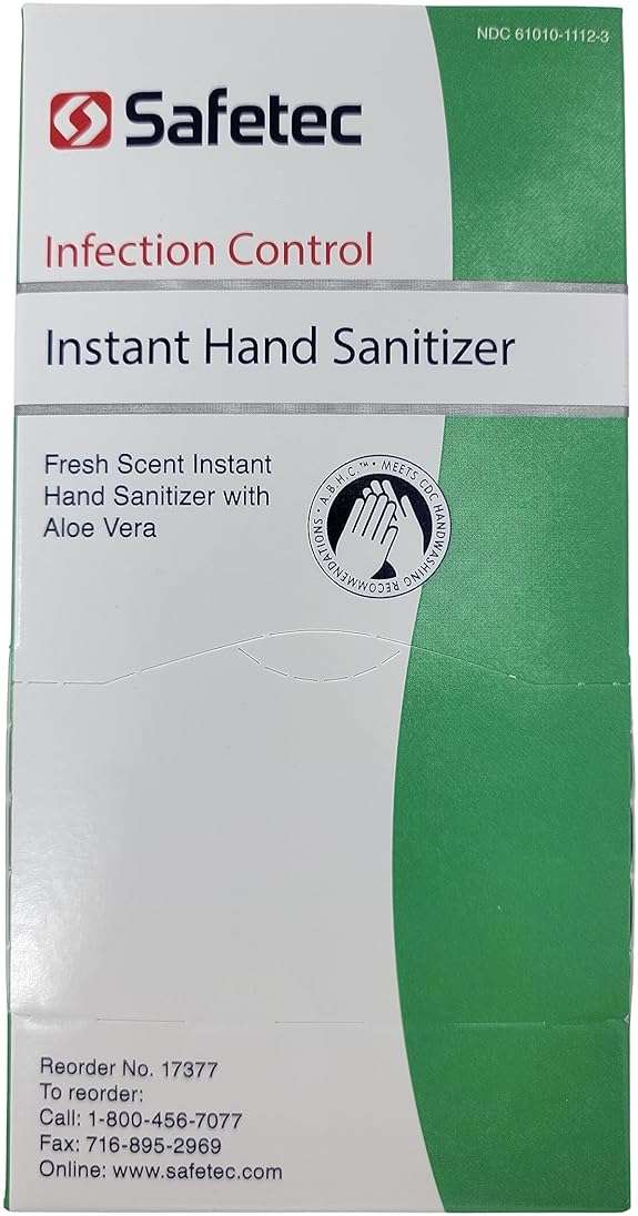 Safe–Tec Hand Sanitizer 1/32 Oz Packets 1 Box (144 Packets) by Safetec of America - MS89325 - Image 1