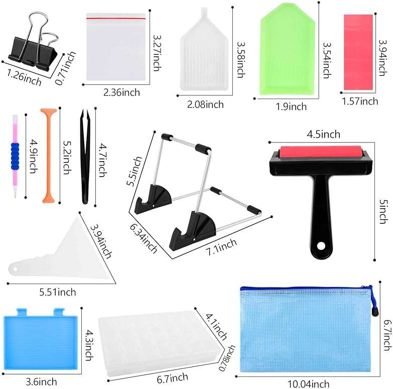 Ratukall 183PCS A4 Diamond Painting Light Pad Kit, Light Board for Diamond Painting Accessories, Tracing Light Box with 5D Painting Tools Set for Full Drill & Partial Drill Art - Image 5
