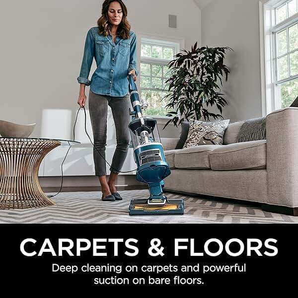 Shark Upright Vacuum, Navigator Lift-Away with Self-Cleaning Brushroll, HEPA Filter, Swivel Steering, Upholstery Tool & Pet Crevice Tool, Perfect for Pets & Multi-Surface, Teal, ZU503AMZ - Image 3