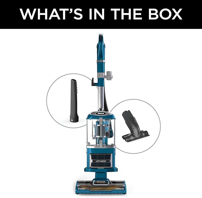 Shark Upright Vacuum, Navigator Lift-Away with Self-Cleaning Brushroll, HEPA Filter, Swivel Steering, Upholstery Tool & Pet Crevice Tool, Perfect for Pets & Multi-Surface, Teal, ZU503AMZ - Image 5