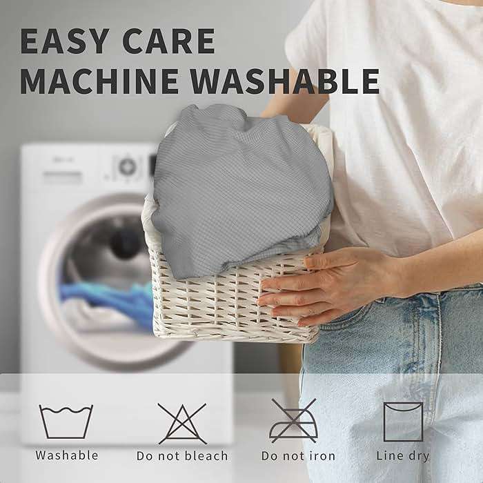 Easy-Going 100% Waterproof Dining Room Chair Cover Set of 6, Stretch Jacquard Parson Chair Slipcover Removable Washable Chair Protector for Home, Restaurant, Banquet (Large, Light Gray) - Image 7