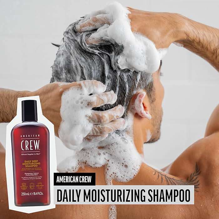 American Crew Shampoo for Men, Daily Deep Moisturizer, Naturally Derived, Vegan Formula, Citrus Mint Fragrance, 33.8 Fl Oz - Image 3